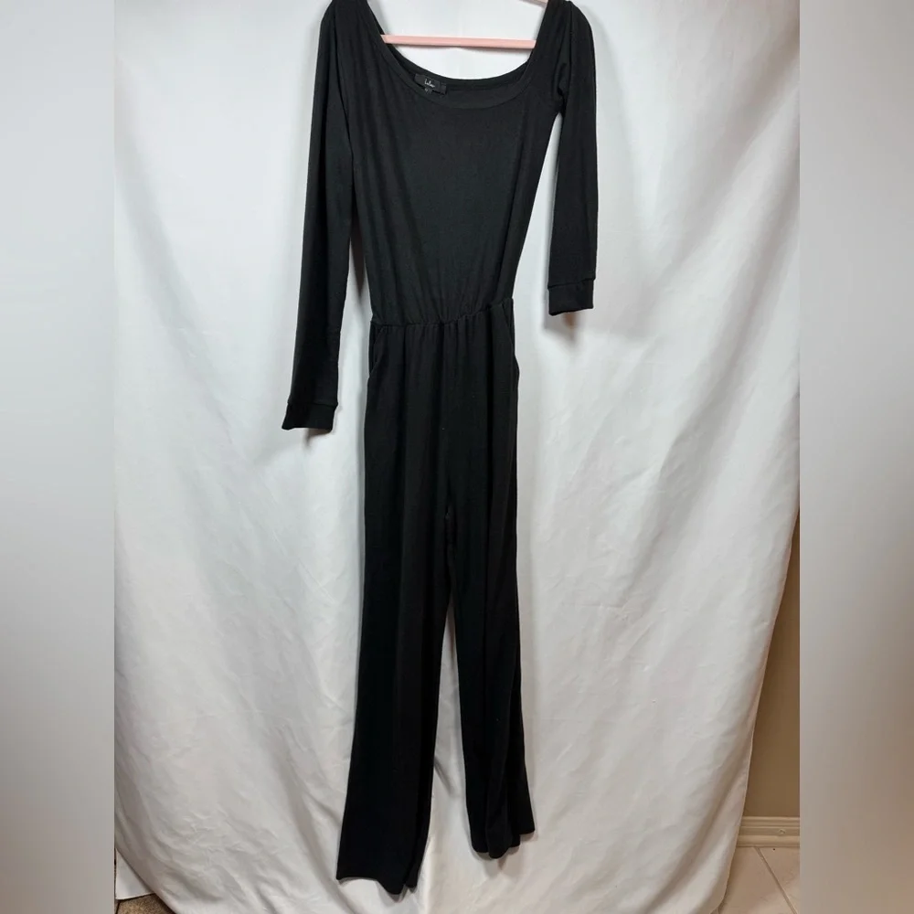 Lulus Scoop Neck Jumpsuit Black L
